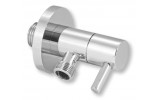 Rohový ventil s keramickým vrškom 1/2" x 3/8" - Chróm, s páčkou